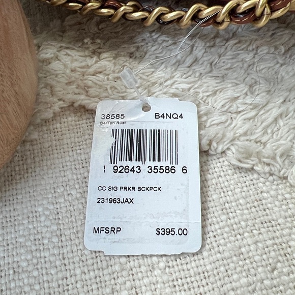 🍁NWT Coach Signature Parker Tan/Rust Backpack Rare Find! Gorgeous!! - Picture 13 of 14